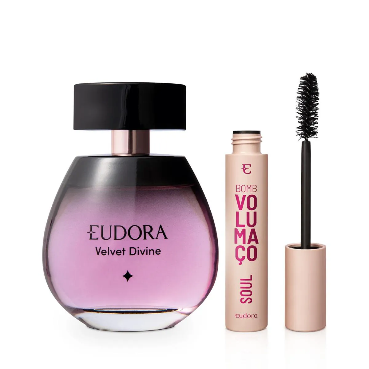 Combo Eudora Velvet Divine Desodorante Colônia 100Ml + Máscara Cílios Bomb Volumaço Soul 10G