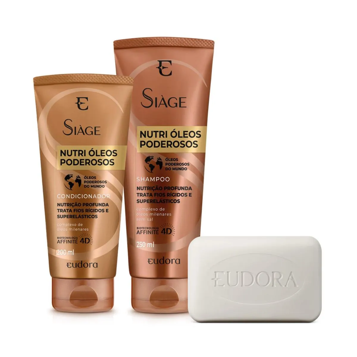 Combo Eudora: Shampoo Nutri Óleos Poderosos 250Ml + Condicionador Nutri Óleos Poderosos 200Ml + Sabonete Em Barra Antiacne Neo Dermo 80G