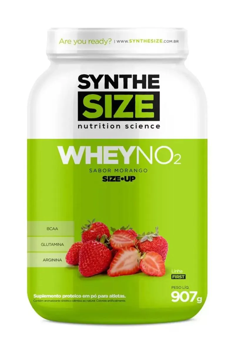 WHEY PROTEIN NO2 (907G) SYNTHESIZE - SABOR MORANGO