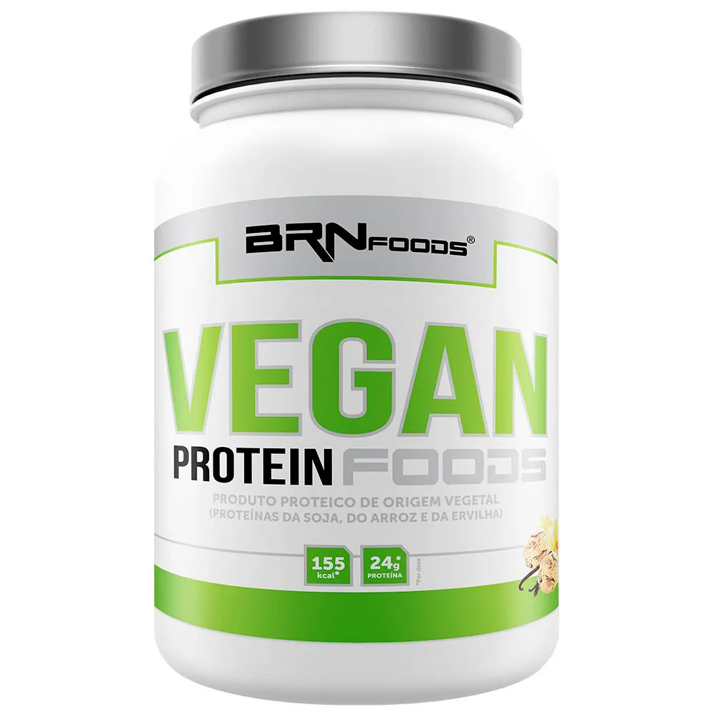 VEGAN PROTEIN FOODS WHEY VEGANO PROTEíNA VEGETAL BRNFOODS 500g Baunilha