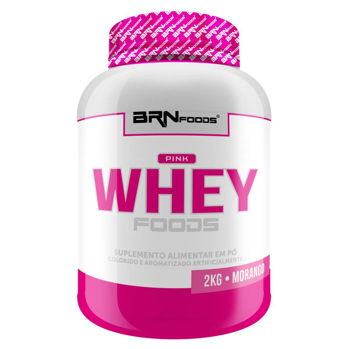 PINK WHEY PROTEIN COM COLáGENO 2KG - BRN FOODS  Morango