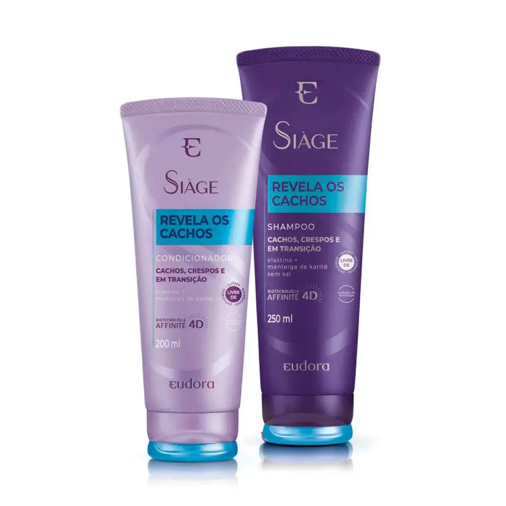 COMBO SIàGE REVELA OS CACHOS: SHAMPOO 250ML + CONDICIONADOR 200ML
