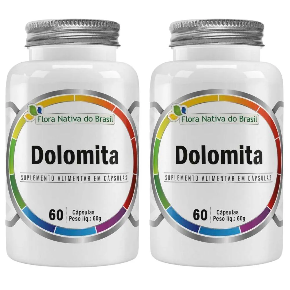 KIT 2X DOLOMITA 1000MG 60 CáPSULAS - FLORA NATIVA
