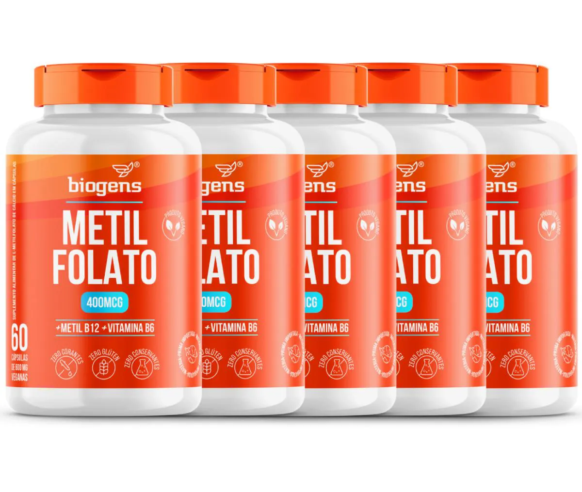 BIOGENS KIT 5X METIL FOLATO 60 CAPS