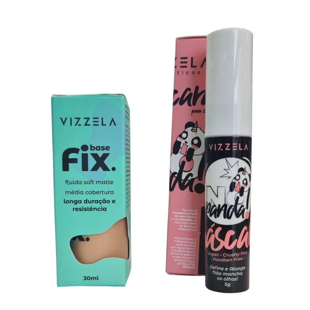 KIT VIZZELA BASE COR 04+ MáCARA DE CíLIOS NO PANDA