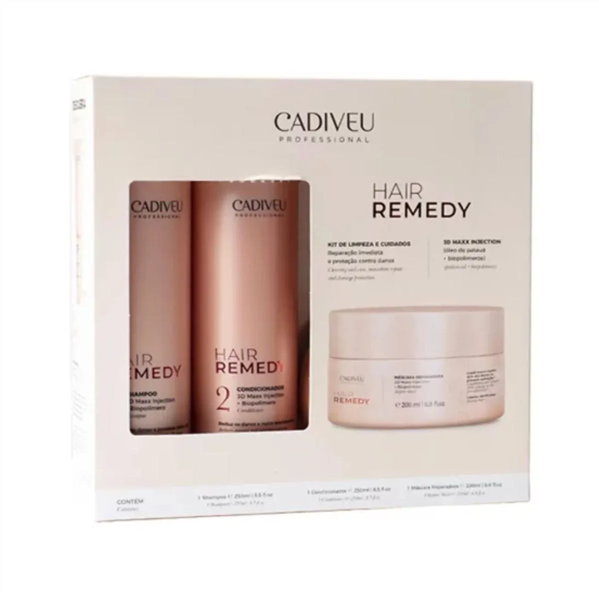 KIT CADIVEU HAIR REMEDY REPARADOR - 3 PRODUTOS