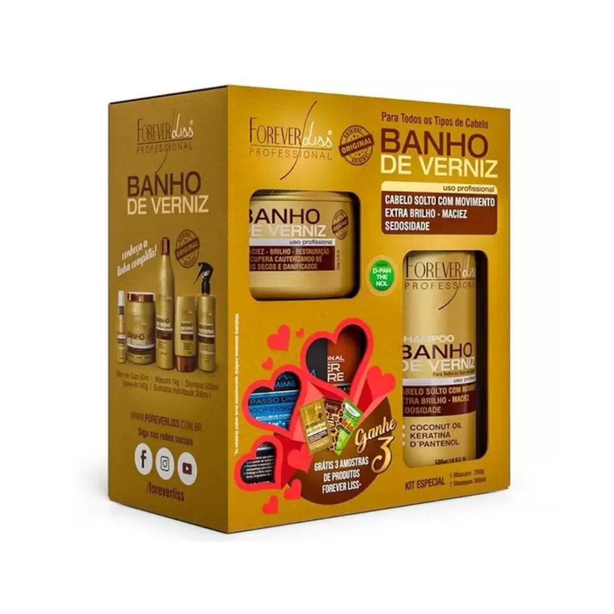 KIT ESPECIAL BANHO DE VERNIZ FOREVER LISS COM BRINDE