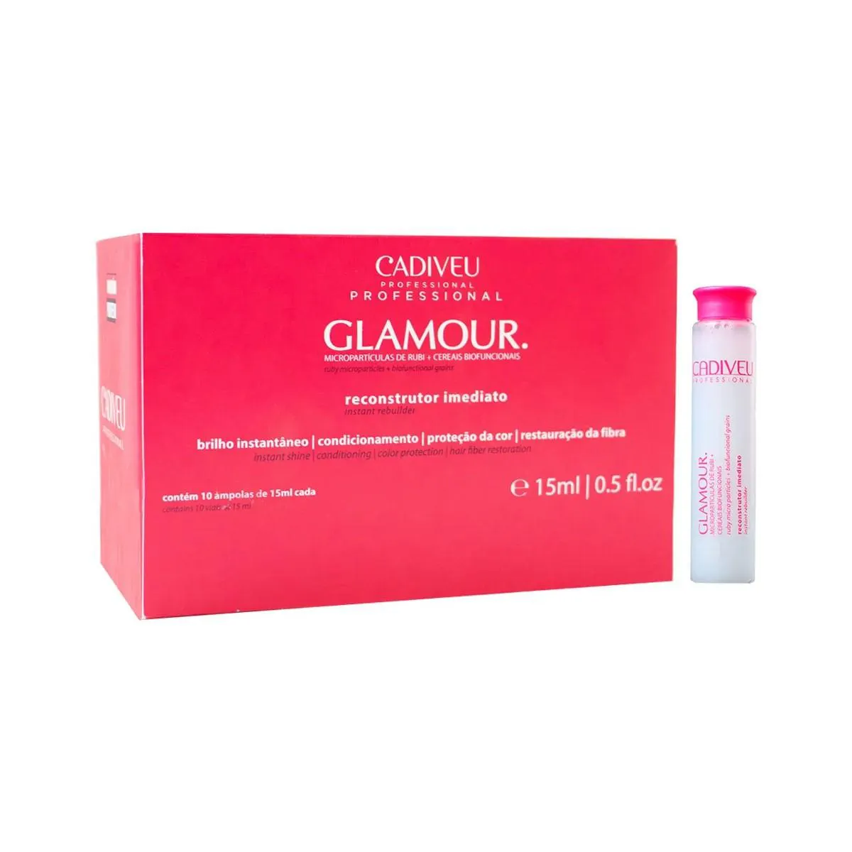 CADIVEU GLAMOUR RECONSTRUTOR IMEDIATO 10 AMPOLAS DE 15ML