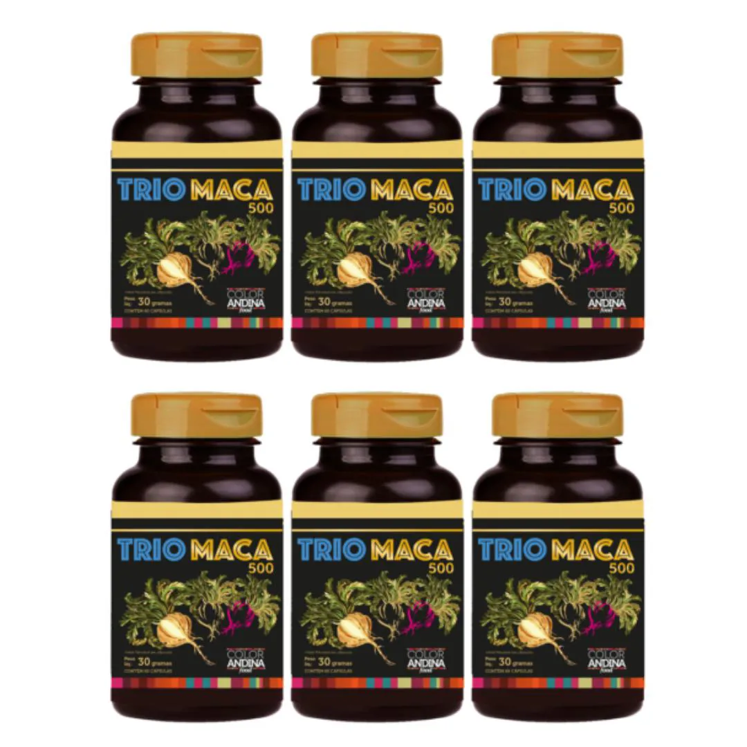 MACA PERUANA TRIO EM CAPSULAS 100% PURA | 360 CAPS | DIRETO DOS ANDES