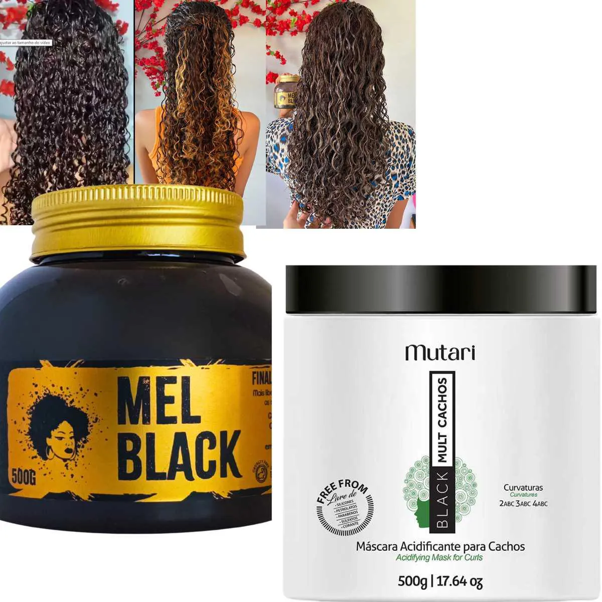 FINALIZADOR DE CACHOS MEL BLACK 500G - MáSCARA ACIDIFICANTE