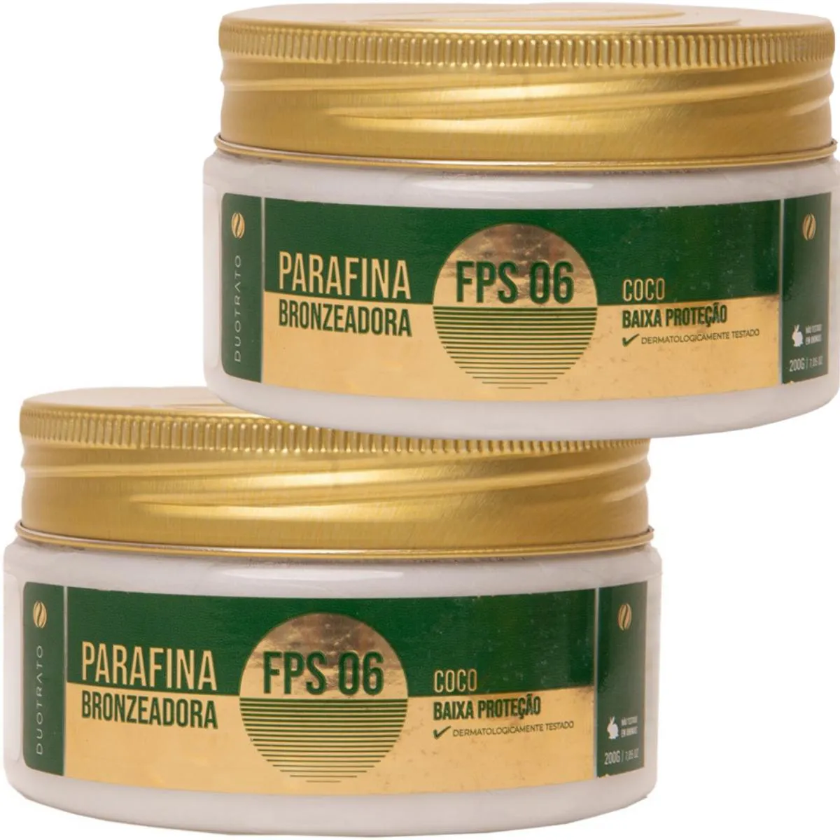 KIT 02 PARAFINA BRONZEADORA FPS 06 – COCO – 200G DUOTRATO
