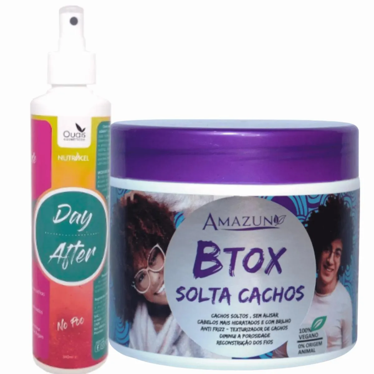 AMAZUN BOTOX SOLTA CACHOS 500ML  - FLúIDO DAY AFTER 340ML