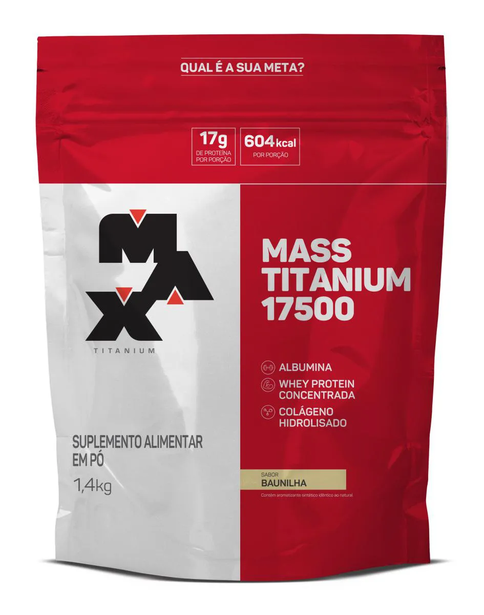Hipercalórico Max Titanium Mass Titanium 17500 Baunilha 1,4kg