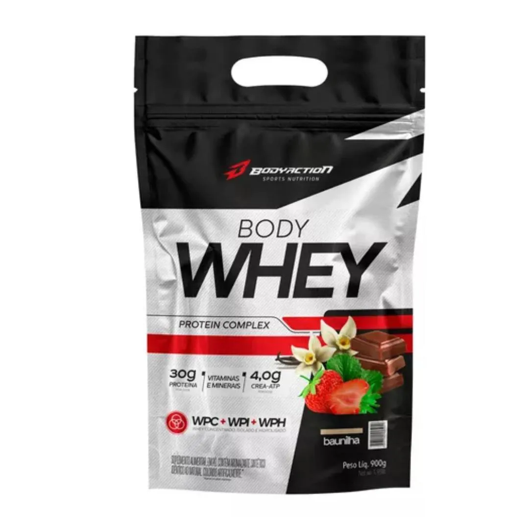 Whey Protein Body Action Body Whey Baunilha Refíl 900g