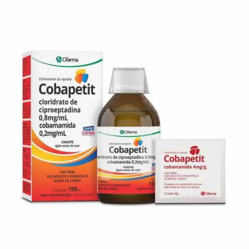 COBAPETIT 0,8MG/ML + 0,2MG/ML XAROPE COM 100ML