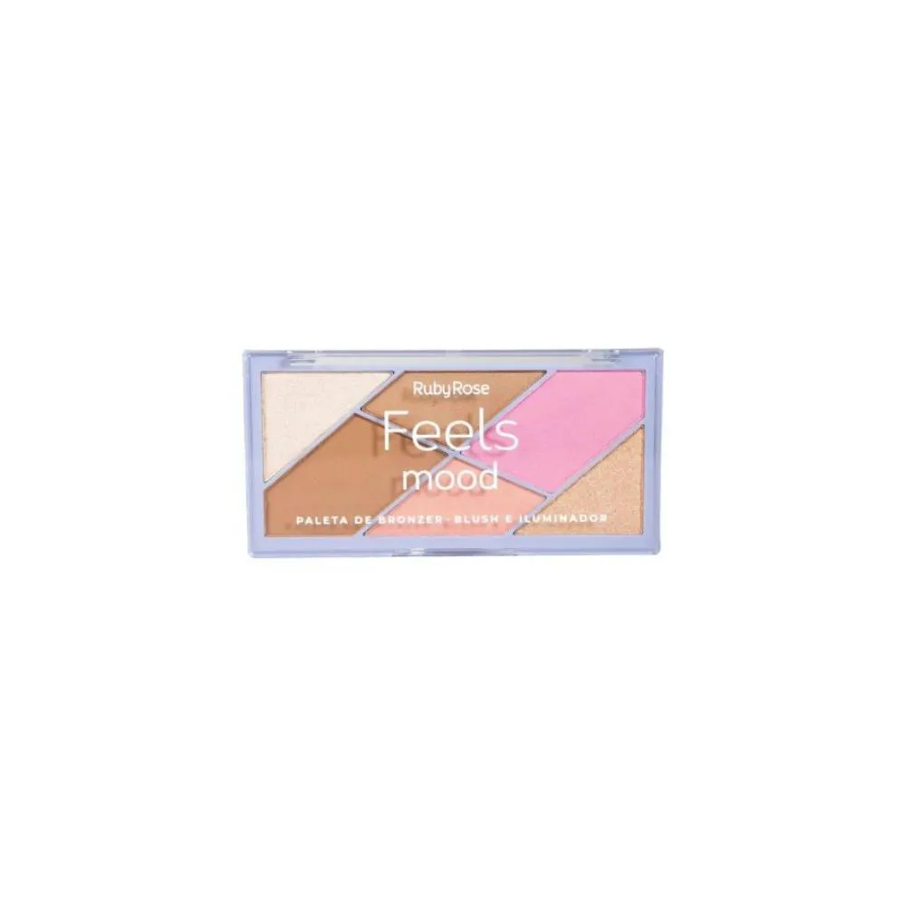 RUBY ROSE HB7528 PALETA DE BRONZE E ILUMINADOR 14.9G