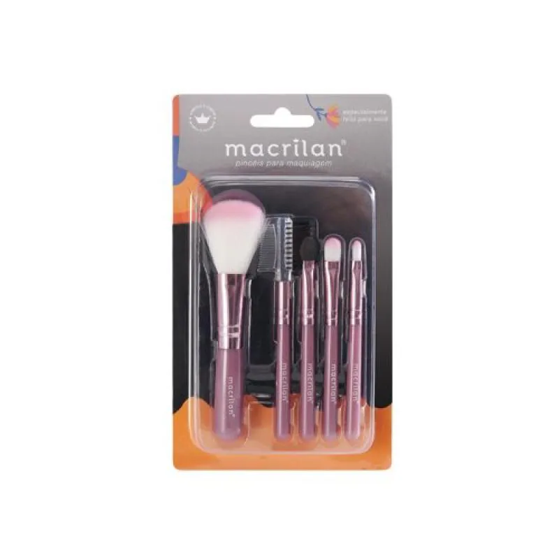 KIT KP5-18 COM 5 PINCéIS PARA MAQUIAGEM MACRILAN