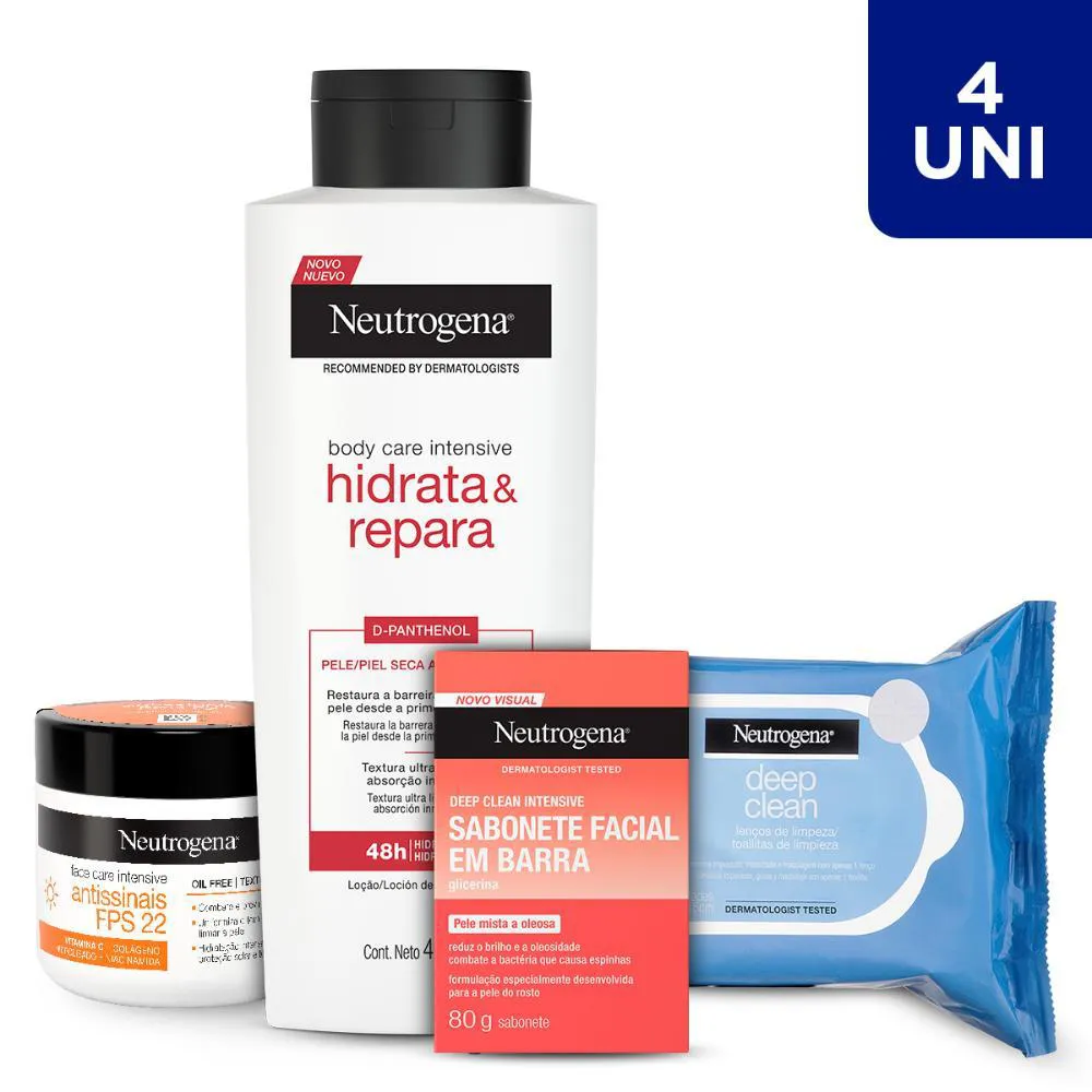 KIT SKINCARE NEUTROGENA COM DEMAQUILANTE