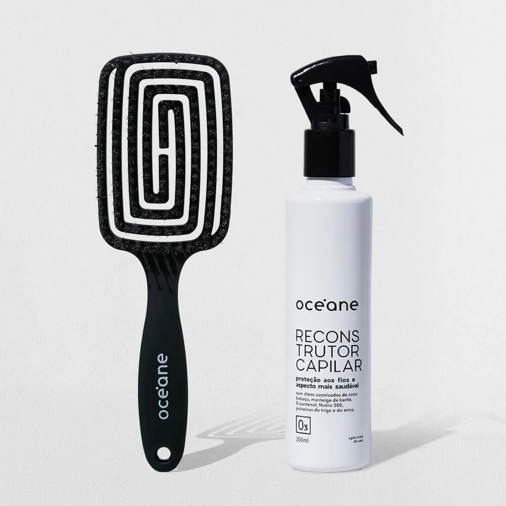 KIT RECONSTRUTOR CAPILAR ESCOVA DE CABELO