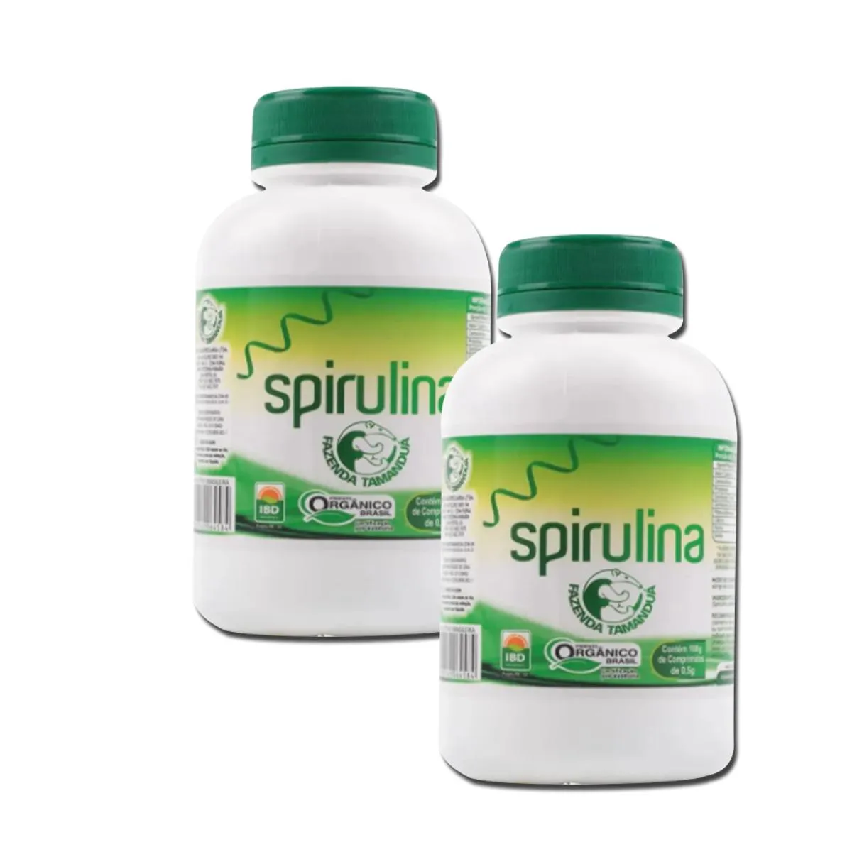 2X SPIRULINA ORGâNICA 180GR  FAZENDA TAMANDUá