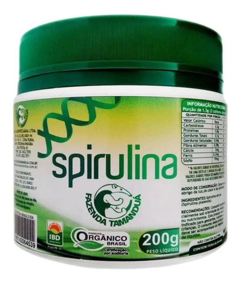 SPIRULINA FAZENDA TAMANDUá EM Pó - 200G