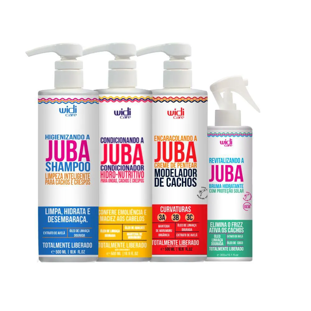 Widi Care Kit Encaracolando a Juba Revitalizando (4 Produtos)
