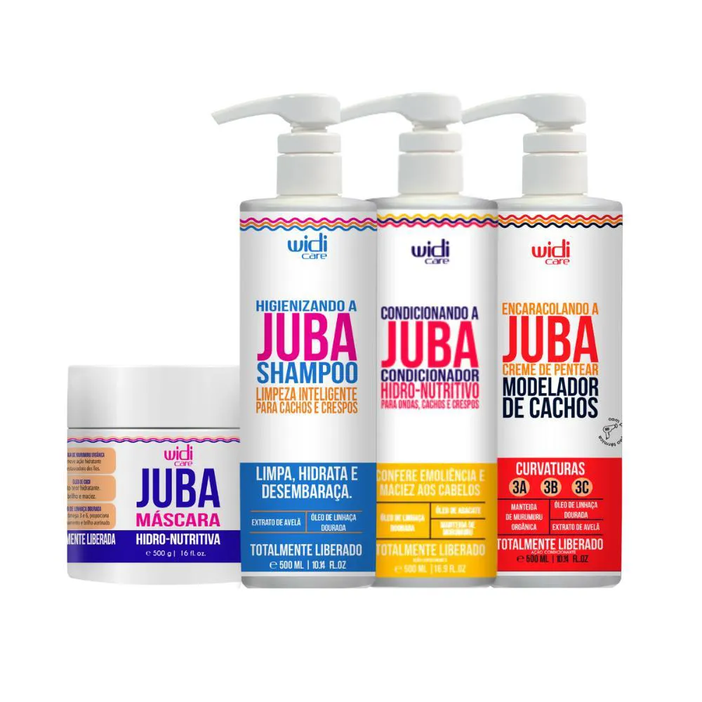 Widi Care Kit Encaracolando A Juba Tratamento (4 Produtos)