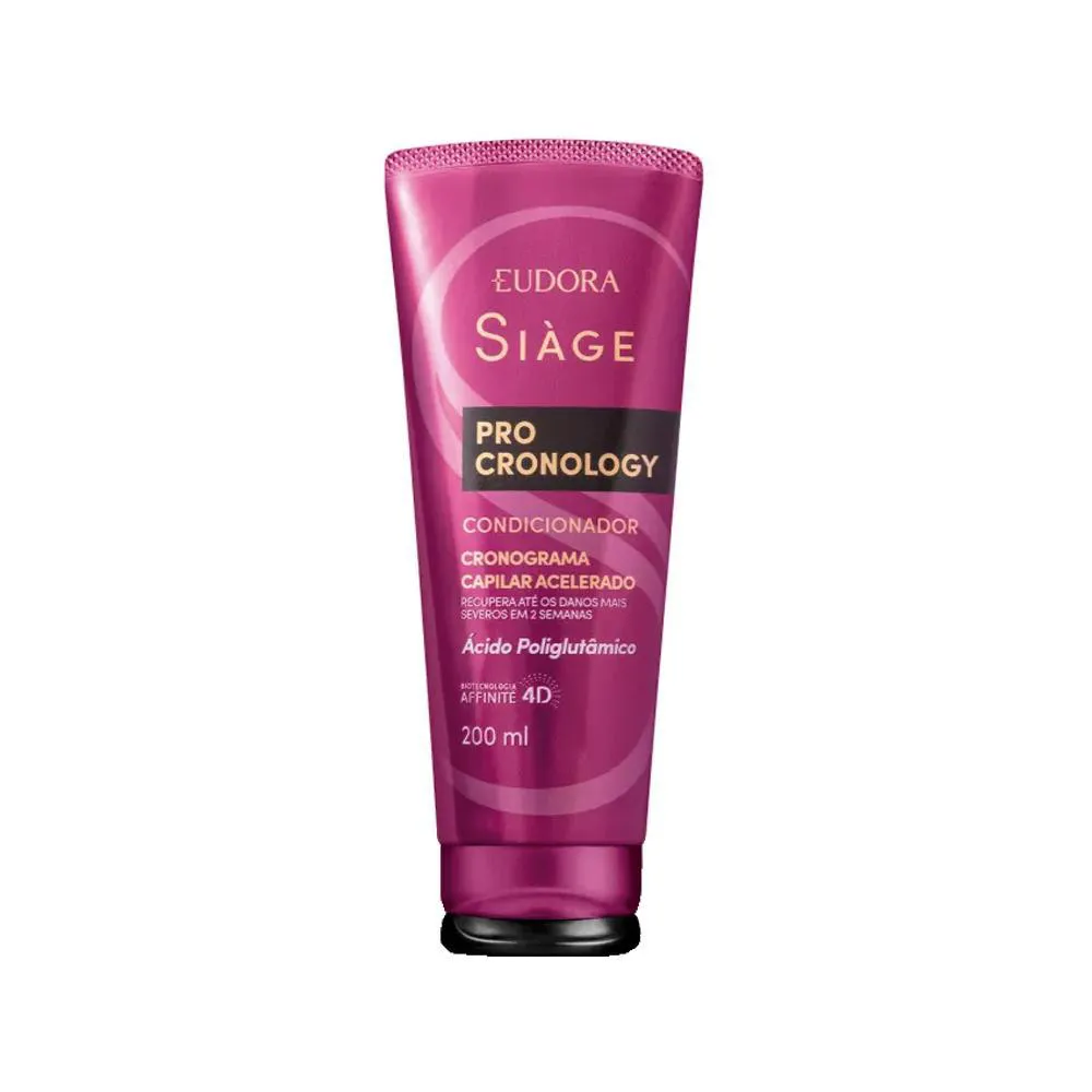 Condicionador Vegano Eudora Siàge Pro Cronology Brilho 200ml