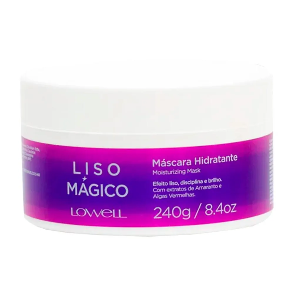 Máscara de Cabelo Hidratação Lowell Liso Mágico 240g