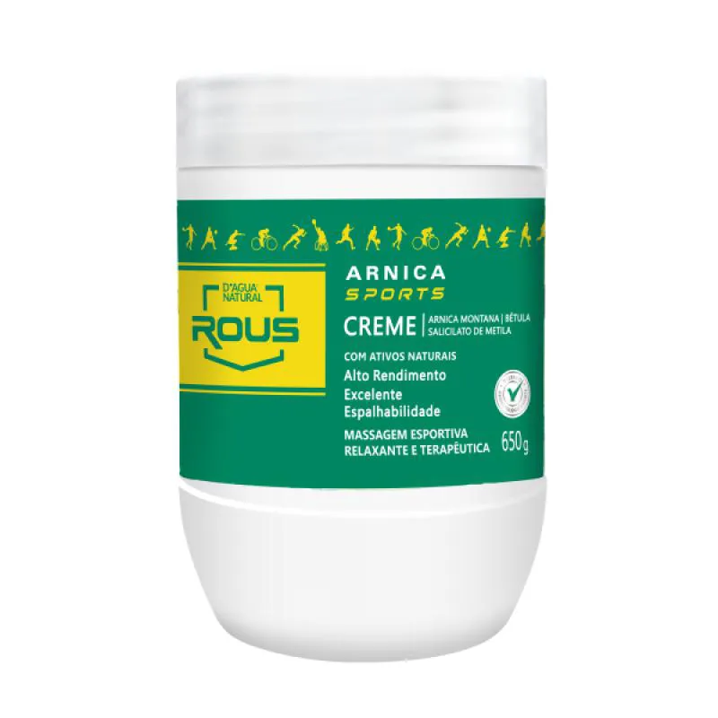 CREME DE MASSAGEM ESPORTIVA ARNICA SPORTS PREVINE TENSãO MUSCULAR 650G