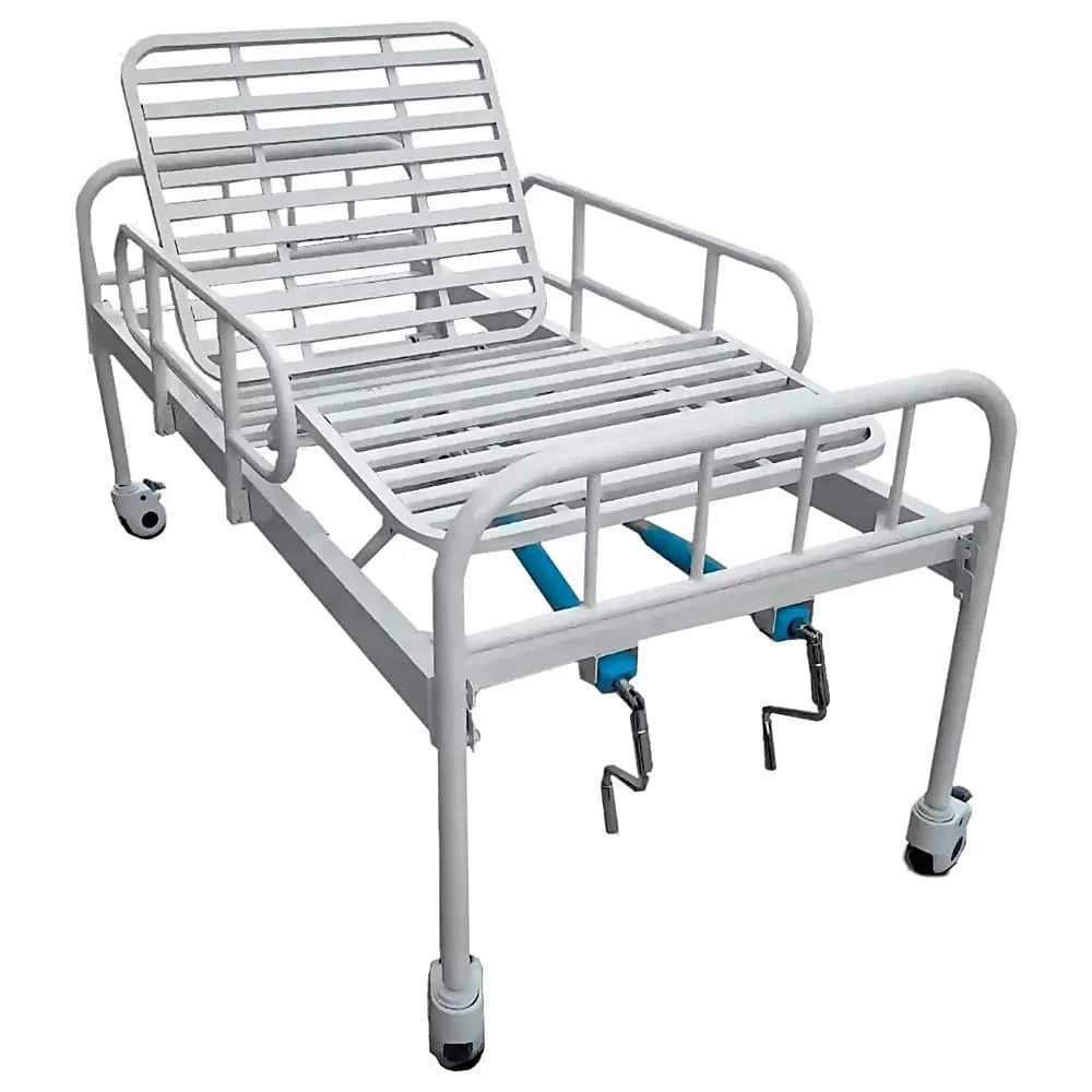 CAMA HOSPITALAR DX2 DELLAMED 2 MOVIMENTOS PINTADA COM GRADES E RODAS