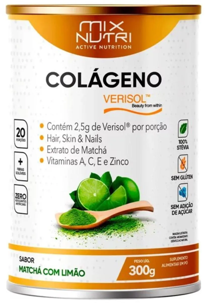 COLAGENO VERISOL MATCHA COM LIMAO 300G Matcha+limão