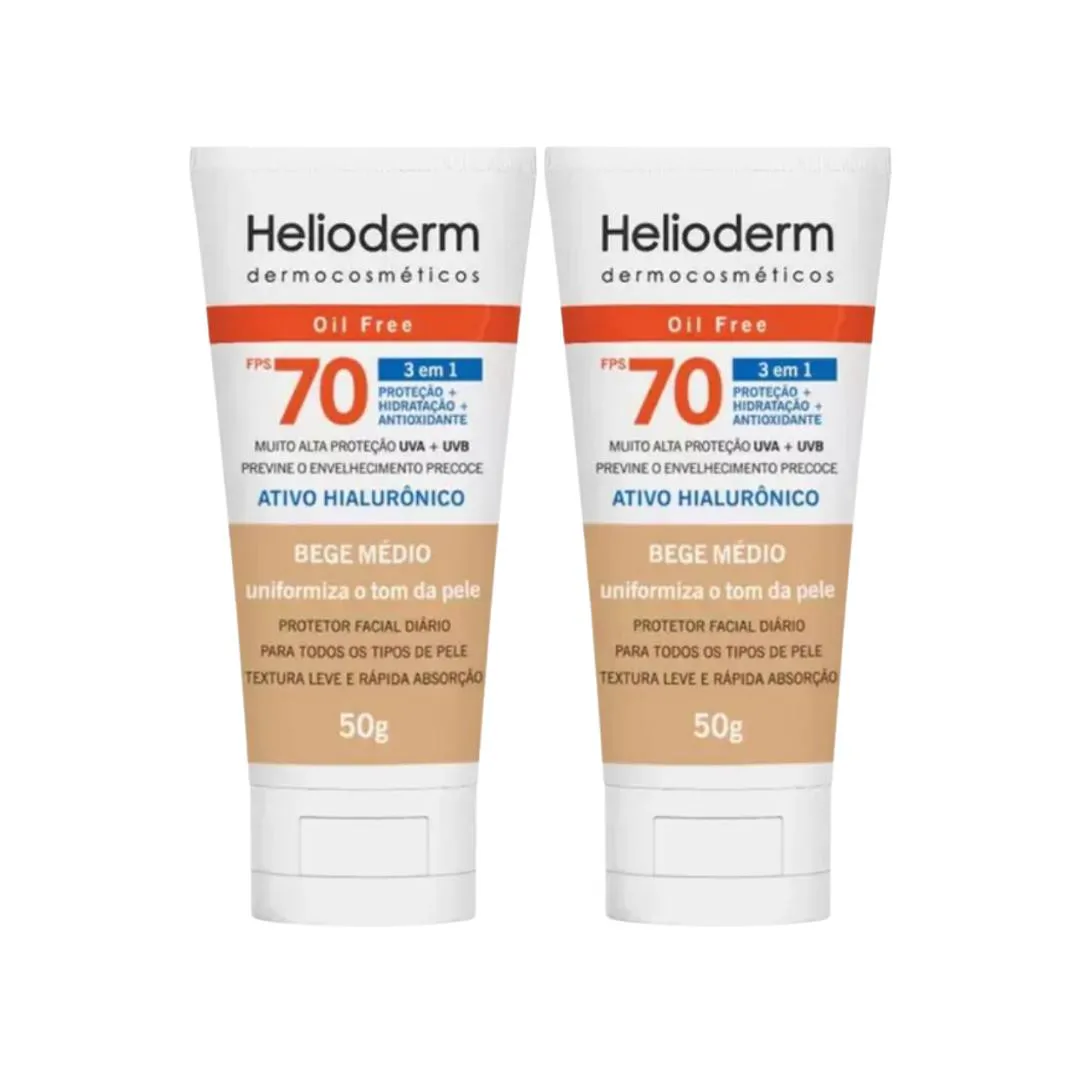 KIT C2 PROTETOR COR BEGE MéDIO FPS70 50G – HELIODERM
