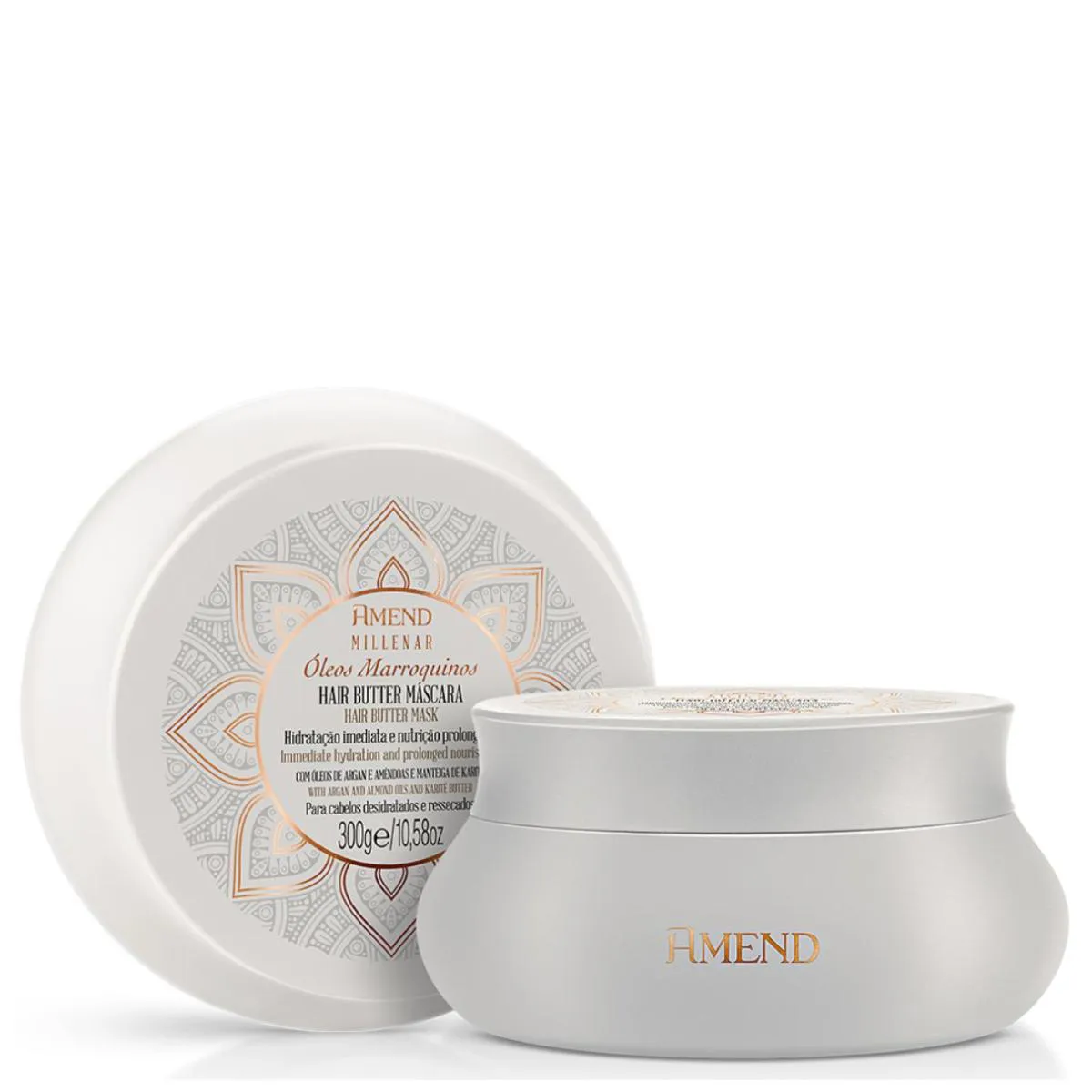 HAIR BUTTER MáSCARA AMEND MILLENAR ÓLEOS MARROQUINOS 300G
