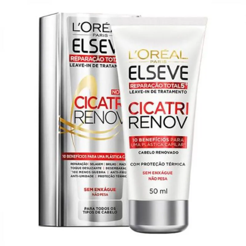 LEAVE-IN DE TRATAMENTO L'ORéAL PARIS ELSEVE CICATRI RENOV 50ML