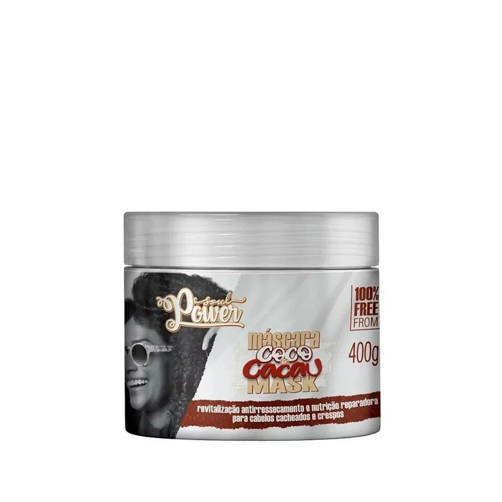 MáSCARA SOUL POWER COCO E CACAU MASK 400G