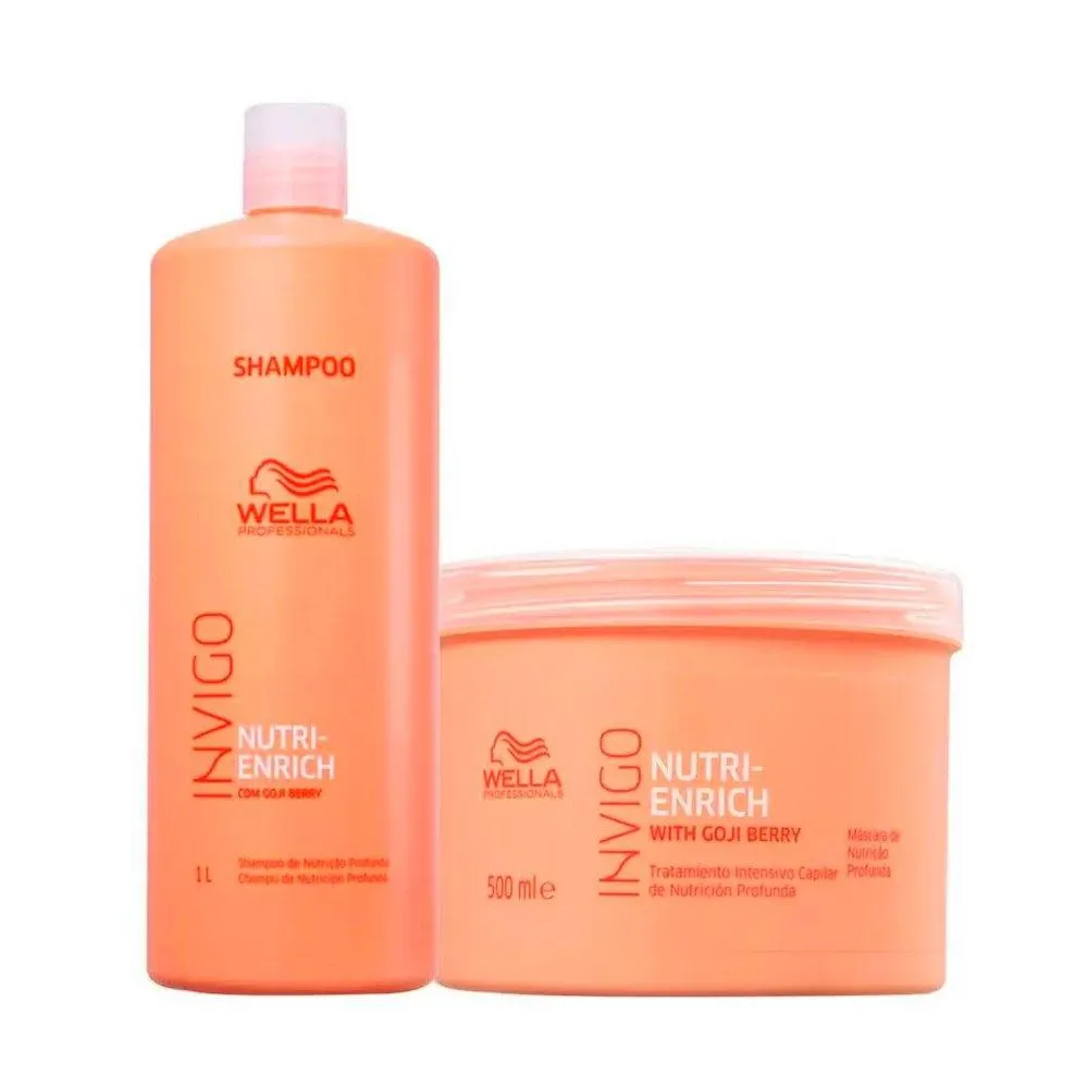 KIT WELLA INVIGO NUTRI ENRICH - SHAMPOO 1000ML E MáSCARA 500ML