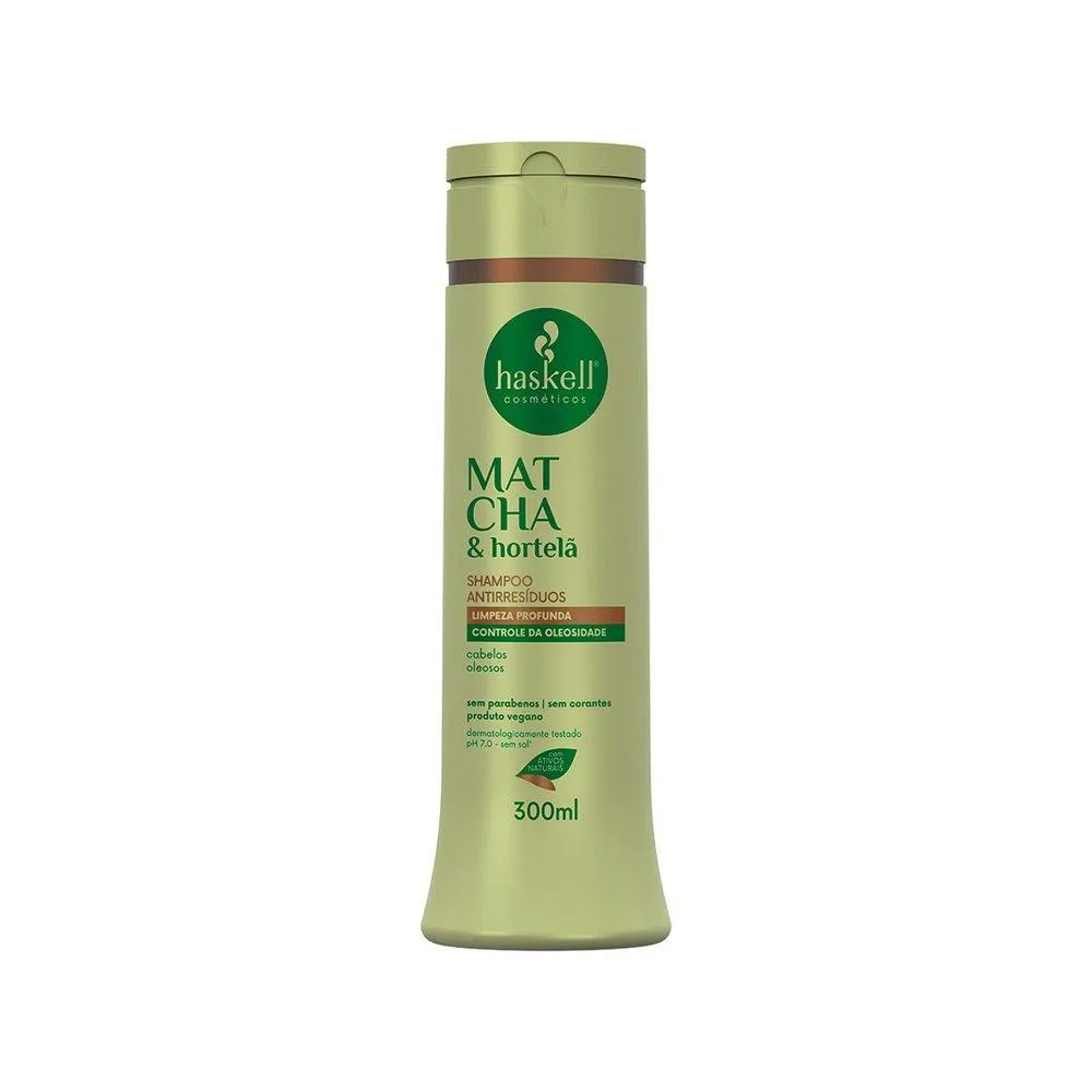 SHAMPOO HASKELL MATCHA & HORTELã ANTIRRESíDUOS 300ML