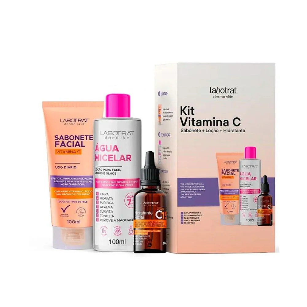 KIT FACIAL LABOTRAT VITAMINA C C/ 3 PRODUTOS