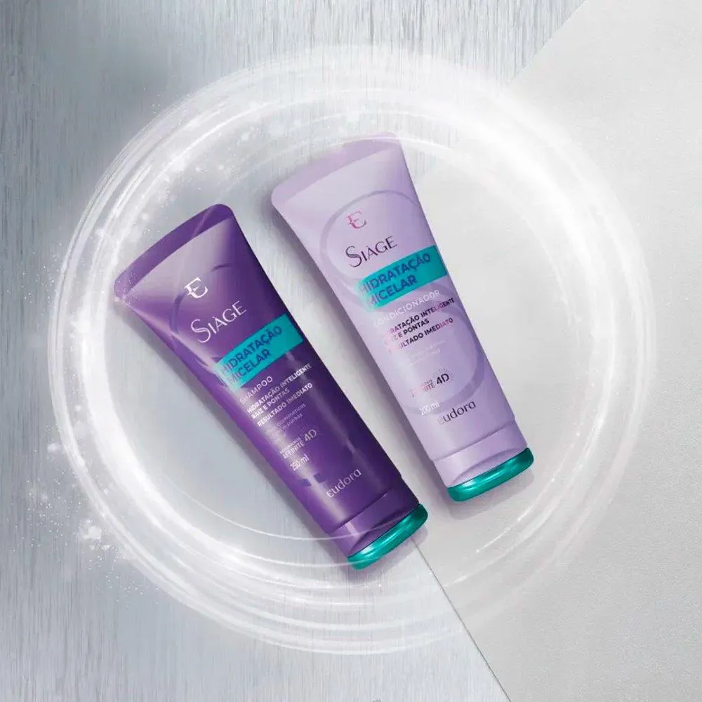 KIT EUDORA SIàGE HIDRATAçãO MICELAR SHAMPOO 250ML + CONDICIONADOR 200ML
