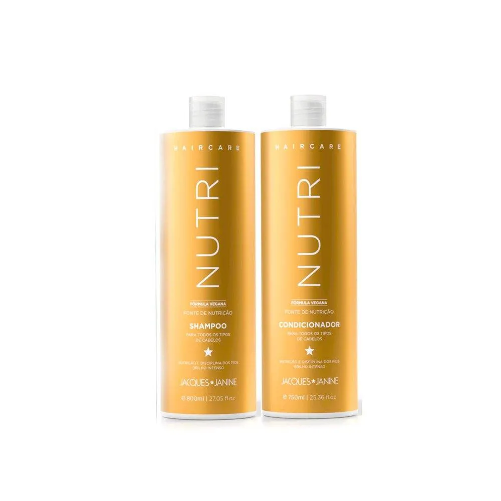 KIT JACQUES JANINE HAIR CARE NUTRI SHAMPOO 800ML + CONDICIONADOR 750ML