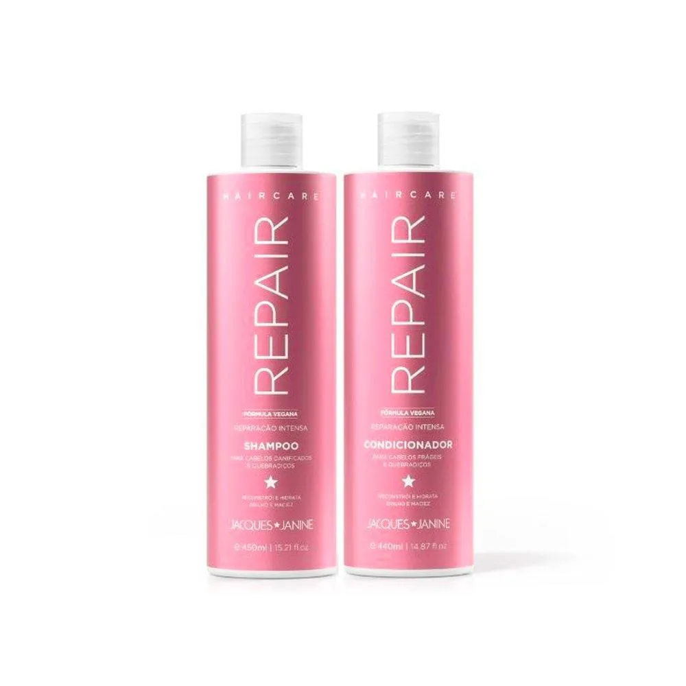 KIT JACQUES JANINE HAIR CARE REPAIR SHAMPOO 450ML + CONDICIONADOR 440ML