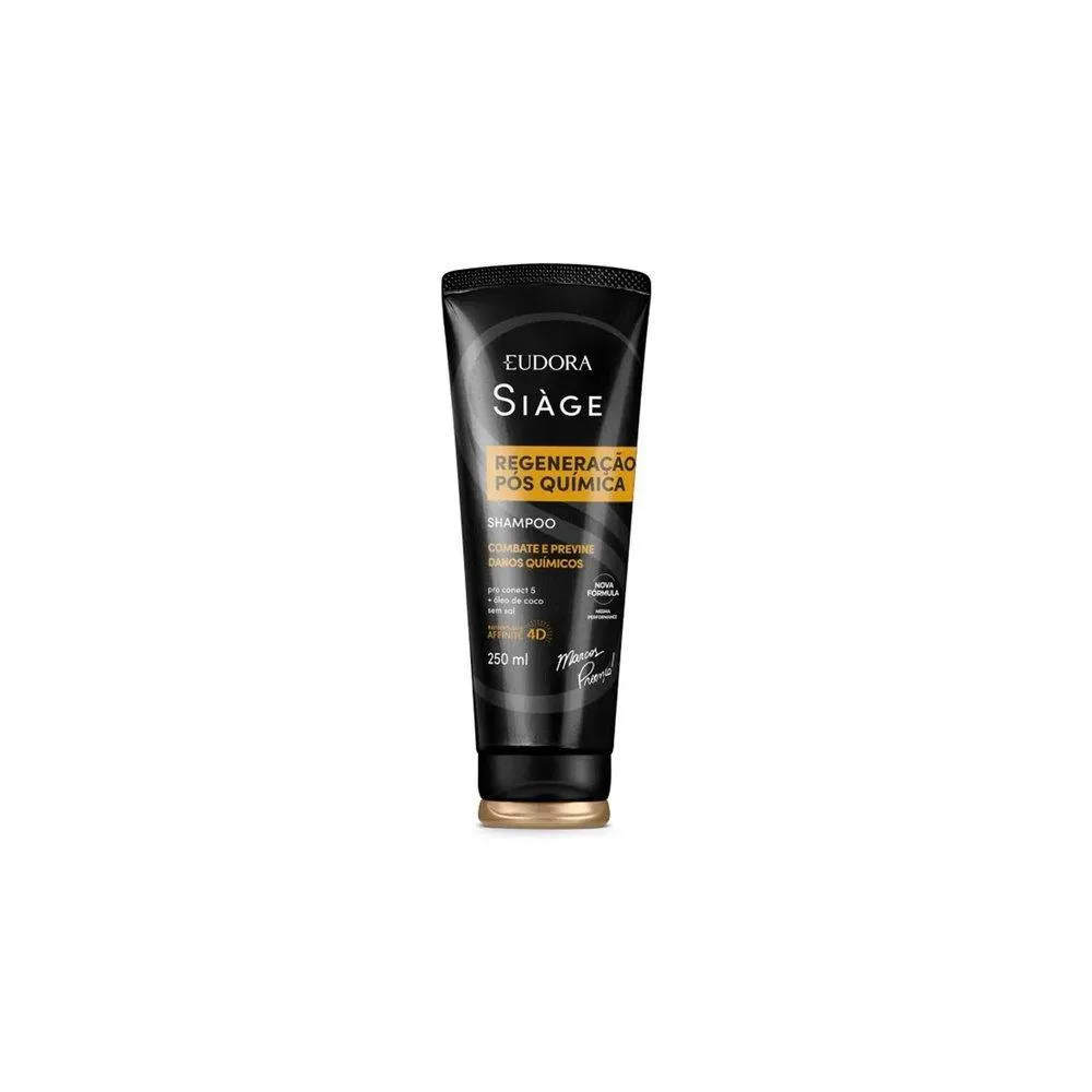 Shampoo Eudora Siàge Regeneração Pós Química Reconstrução 250ml