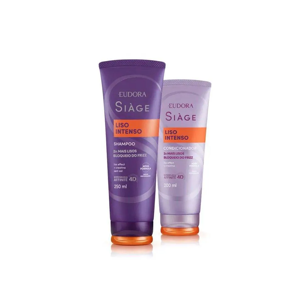 KIT EUDORA SIàGE LISO INTENSO SHAMPOO 250ML + CONDICIONADOR 200ML