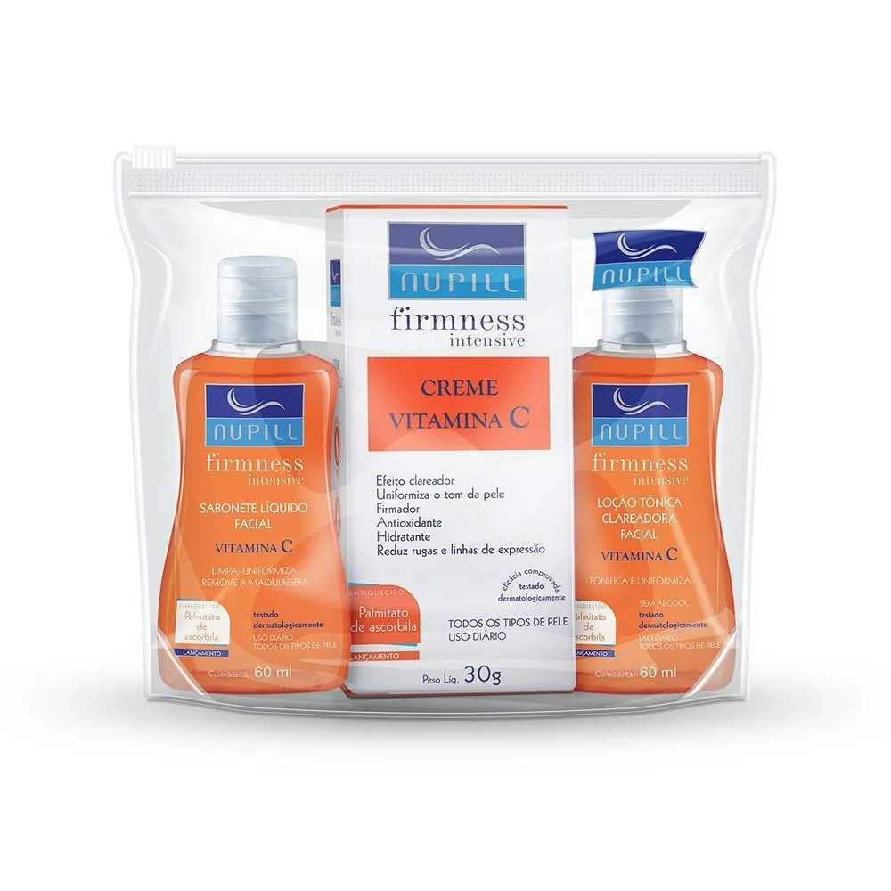 KIT FACIAL NUPILL FIRMNESS INTENSE VITAMINA C C/3 PRODUTOS