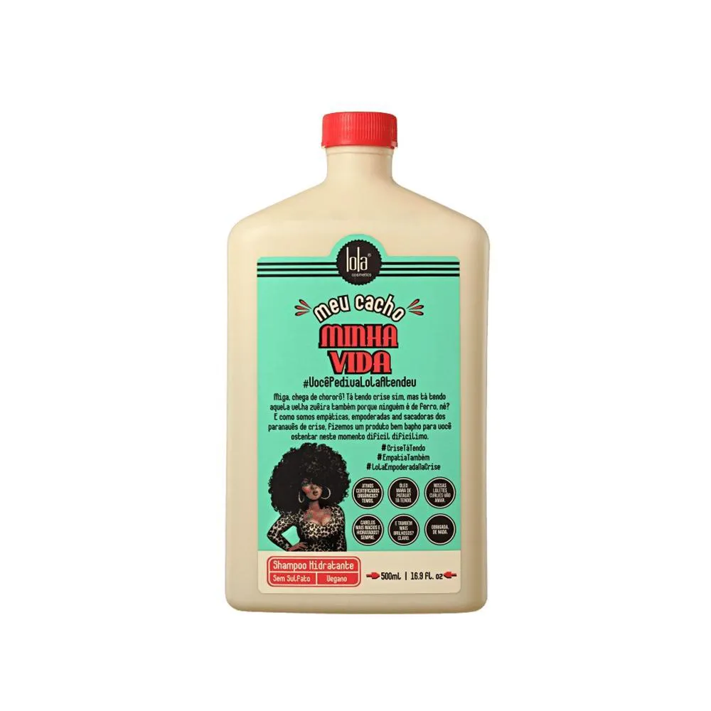 Shampoo Vegano Lola Meu Cacho Minha Vida Hidratação 500ml