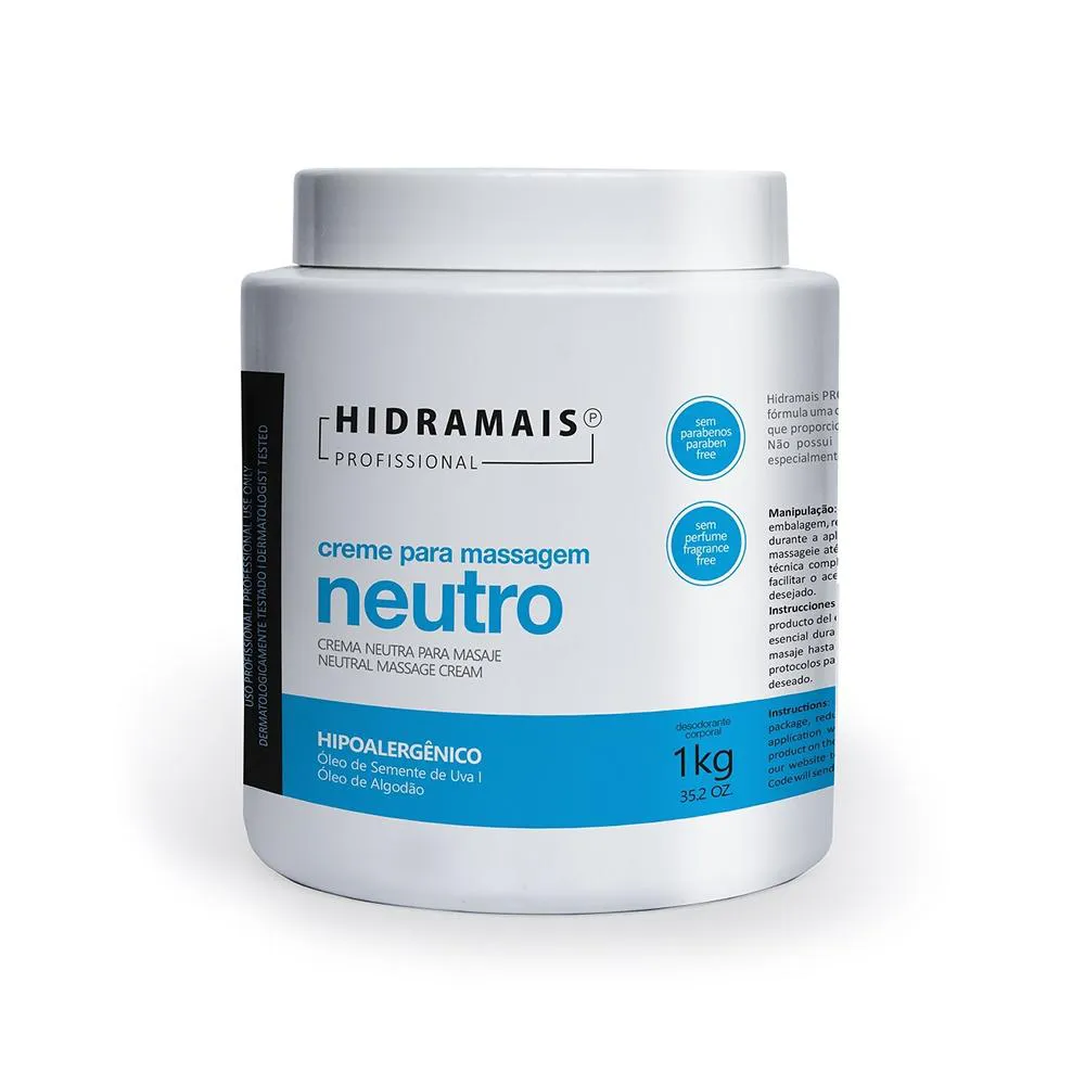 CREME DE MASSAGEM HIDRAMAIS NEUTRO - 1000G