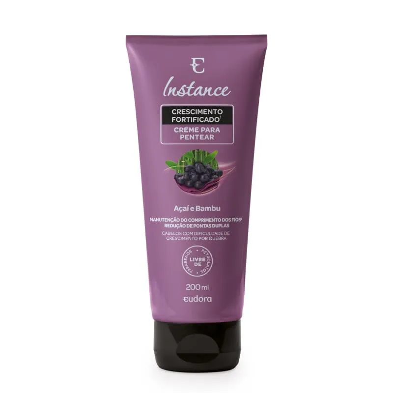 CREME PARA PENTEAR INSTANCE AçAí E BAMBU 200ML EUDORA