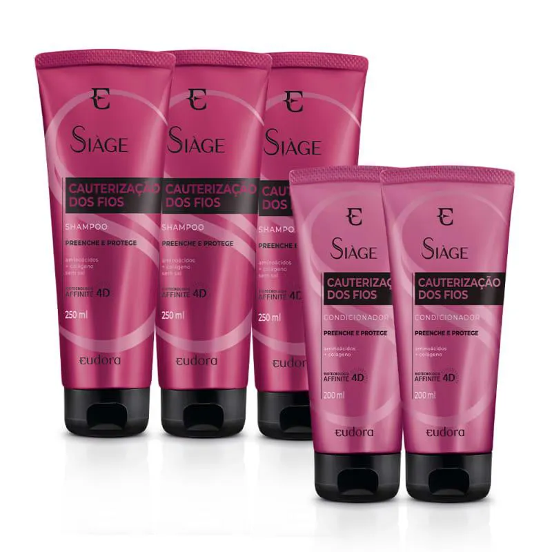 COMBO EUDORA SIàGE CAUTERIZAçãO: SHAMPOO + CONDICIONADOR