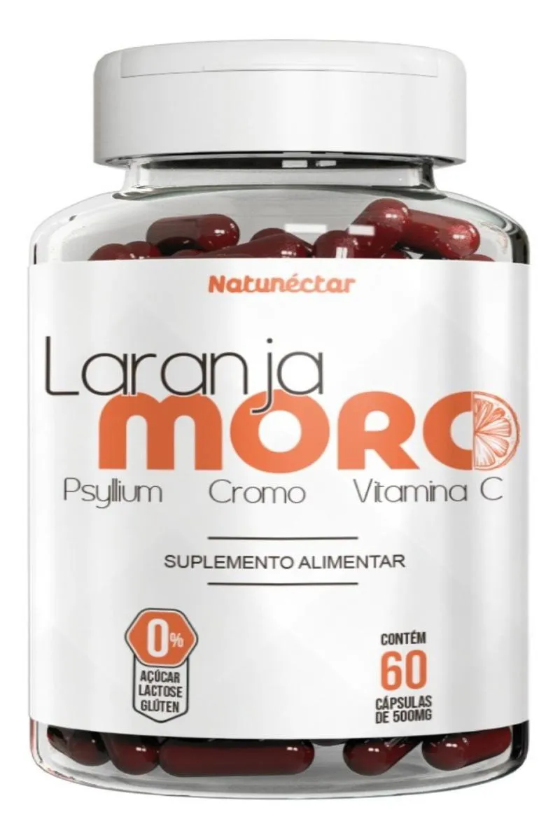 LARANJA MORO - MOROSIL - 500MG - 60 CáPSULAS